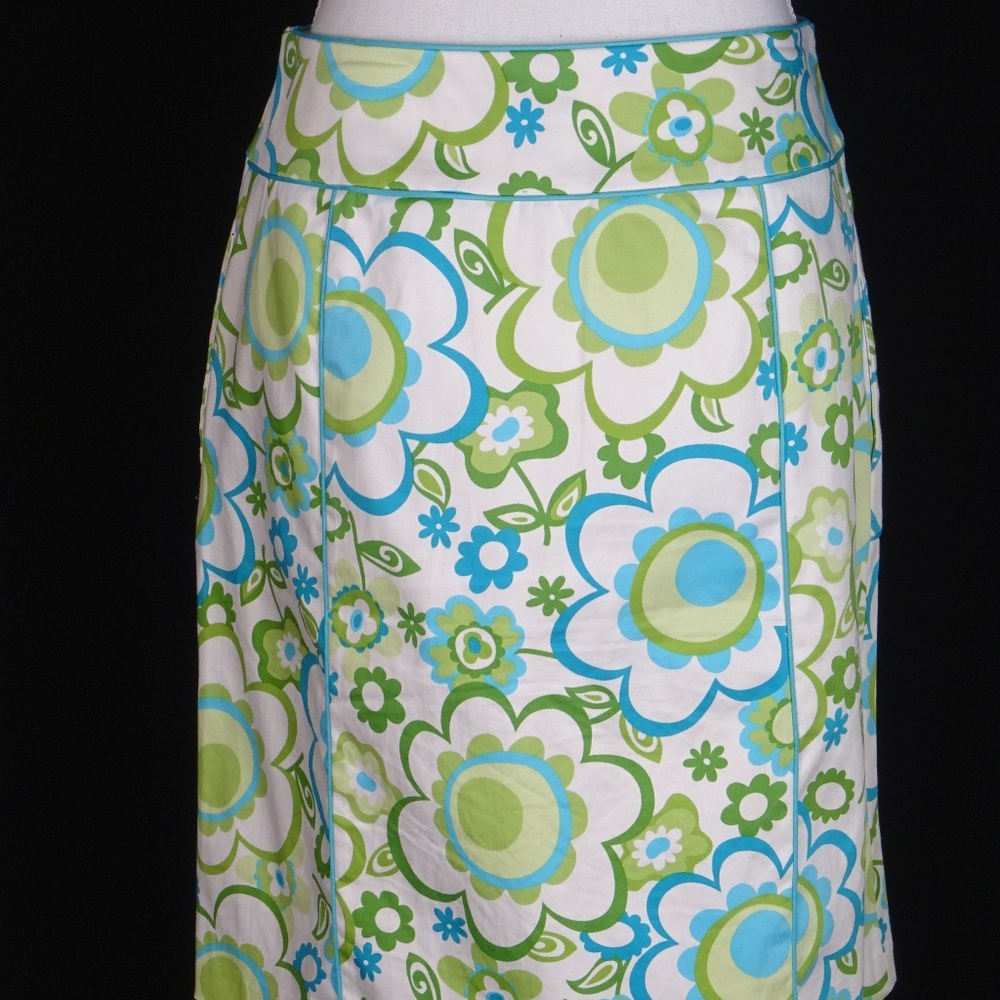 Willi Smith Women Sz 6 Floral A Lined 97% Cotton Z